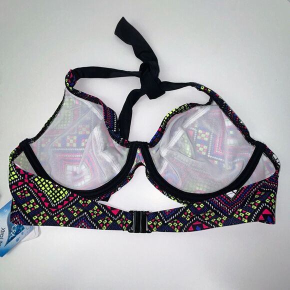 NWT Freya Byzantine Bikini 2 Piece Set Underwire Top & Bottom Colorful Geo 34D M - Picture 4 of 14